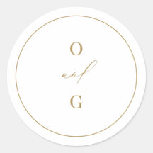 金ゴールドミニマルモダン対モノグラ結婚ム