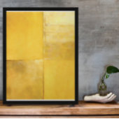 金ゴールドミニマルモダン抽象芸術 ポスター