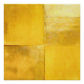 金ゴールドミニマルモダン抽象芸術 ポスター (正面)