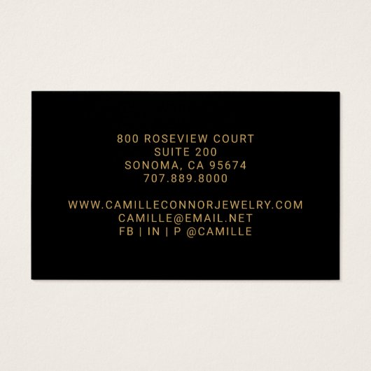 金ゴールドミニマルモノグラムジュエリーデザイナーネックレス (裏面)