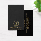 金ゴールドミニマルモノグラムジュエリーデザイナーネックレス (デスク)