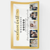 金ゴールドミニマル写真家スタイリストマーケティング 横断幕 (縦)