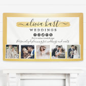 金ゴールドミニマル写真家スタイリストマーケティング 横断幕