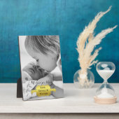 金ゴールドミニマル写真母の日プラーク フォトプラーク (側面)