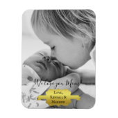 金ゴールドミニマル写真母の日マグネット マグネット (縦)