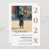 金ゴールドミニマル卒業党 招待状 (正面/裏面)