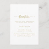 金ゴールドミニマル書道結婚披露宴 エンクロージャーカード (正面)