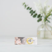 金ゴールドミニマル絵を描ススワッシュカスタムロゴPhoto Chic スキニー名刺 (スタンド正面)