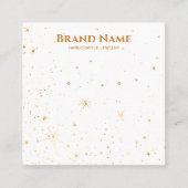 金ゴールドミニマル銀河系イヤリング表示 スクエア名刺 (正面)