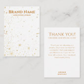 金ゴールドミニマル銀河系ネックレスディスプレイ 名刺 (正面/裏面)