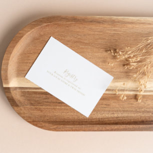 金ゴールドミニマ結婚リストのギフト登録格納装置 エンクロージャーカード