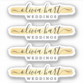 金ゴールドミニマ絵を描リストスワッシュロカスタムゴデカール シール (正面)