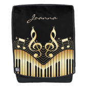 金ゴールドミュージックキーボード バックパック (正面)