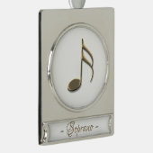 金ゴールドミュージックノートソプラノシンガーネームオーナメント シルバープレートバナーオーナメント (右)
