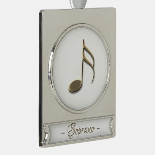 金ゴールドミュージックノートソプラノシンガーネームオーナメント シルバープレートバナーオーナメント (右)