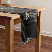 金ゴールドミュージックノート（黒） ミディアムテーブルランナー (インサイチュ)