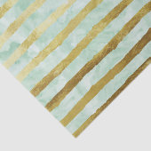 金ゴールドミントウォーターの色のストライプ 薄葉紙 (詳細)
