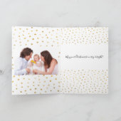 金ゴールドミントグラムドットシックパーソナライズされた写真 シーズンカード (内部)