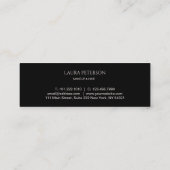 金ゴールドミントグリッター手書き文字書 スキニー名刺 (裏面)