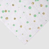 金ゴールドミントフェイクグリッター紙吹雪ドット 薄葉紙 (詳細)