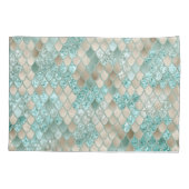 金ゴールドミントメはかりで測マーメイドグラム#2 (フェイクグリッター) 枕カバー (裏面)