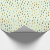 金ゴールドミント抽象芸術 ラッピングペーパー (角)