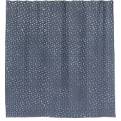 金ゴールドムーンアンドスターズナイトスカイ シャワーカーテン (正面)