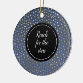 金ゴールドムーンアンドスターズナイトスカイ セラミックオーナメント (左)