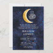 金ゴールドムーンウォーター色宇宙イスラムAqiqa Aqeqa 招待状 (正面)