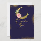 金ゴールドムーンエレガントラマダンイフタル招待状 招待状 (裏面)