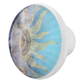 金ゴールドムーンサンマンダラシナルデザイン セラミックノブ (右)