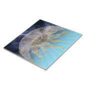 金ゴールドムーンサンマンダラシナルデザイン タイル (側面)