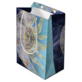 金ゴールドムーンサンマンダラシナルデザイン ミディアムペーパーバッグ (裏面アングル)