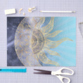 金ゴールドムーンサンマンダラシナルデザイン 薄葉紙 (クラフト)