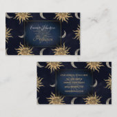 金ゴールドムーンサンマンダラブルーナイトスカイパターン 名刺 (正面/裏面)