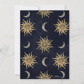 金ゴールドムーンサンマンダラブルーナイトスカイパターン 招待状 (裏面)