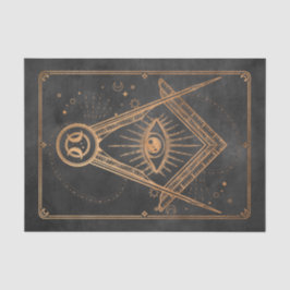 金ゴールドムーンスターズすべての目のタロット錬金術の石炭を見て 薄葉紙