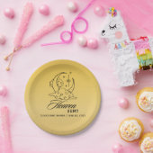 金ゴールドムーンスター天国が赤ちゃんシャワーを送信 ペーパープレート (パーティー)