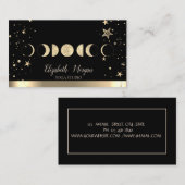 金ゴールドムーンズ金ゴールドスターズブラックヨガスタジオ 名刺 (正面/裏面)