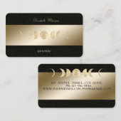 金ゴールドムーンズ金ゴールドブラックヨガスタジオ 名刺 (正面/裏面)