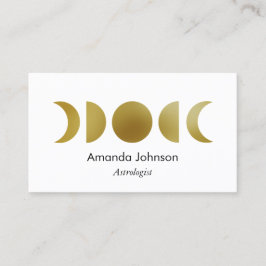 金ゴールドムーンフェイズアストロロジーヨガホリスティックヒーラー 名刺