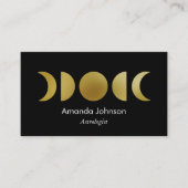 金ゴールドムーンフェーズ星占いヨガホリスティックヒーラー 名刺 (正面)