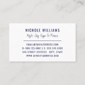 金ゴールドムーンブルーウォーターカラーナイトスカイネブラ 名刺 (裏面)