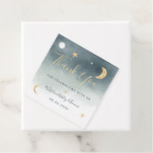 金ゴールドムーン星青い写真あなた感謝していの赤ちゃんシャワー フェイバータグ (インサイチュ)