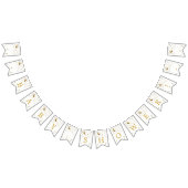 金ゴールドムーン&スターズベビーシャワー バンティングフラッグ (全)