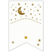 金ゴールドムーン&スターズベビーシャワー バンティングフラッグ (第1の旗)