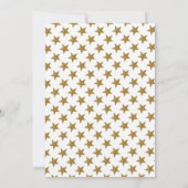 金ゴールドムーン&スターズベビーシャワー 招待状 (裏面)