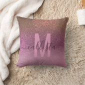 金ゴールドムーヴパープルスパークリーグリッターモノグラム クッション (ブランケット)