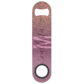 金ゴールドムーヴパープルスパークリーグリッターモノグラム スピード栓抜き (正面)