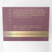 金ゴールドムーヴパープル結婚ズ 三つ折り招待状 (内部最初)